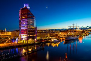 Long exposure of Gothenburg / G?teborg city.